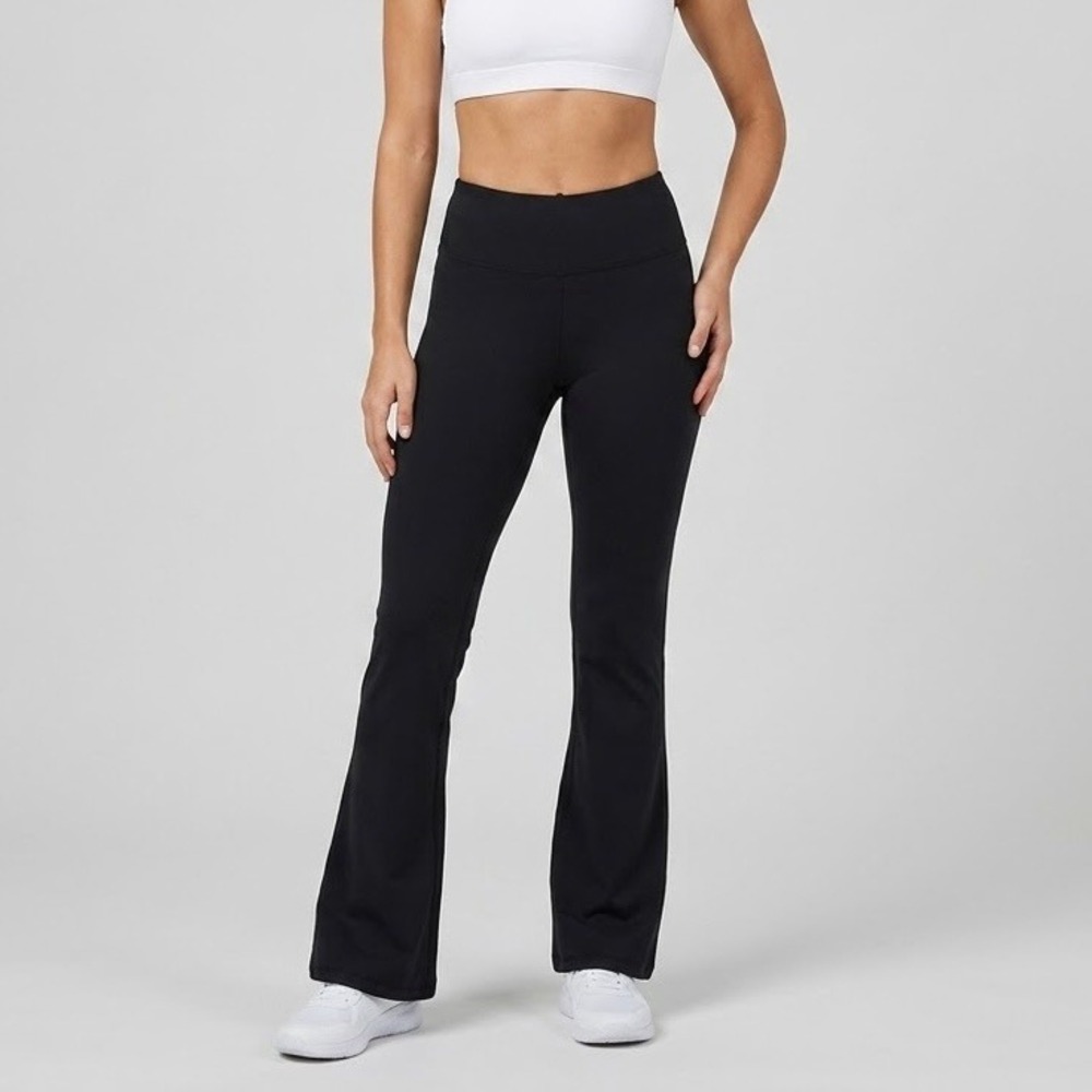 Fishers Finery Flare Pants Organic Cotton Modal Black Bootcut Yoga Size Small